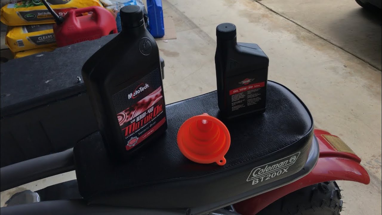 coleman mini bike oil