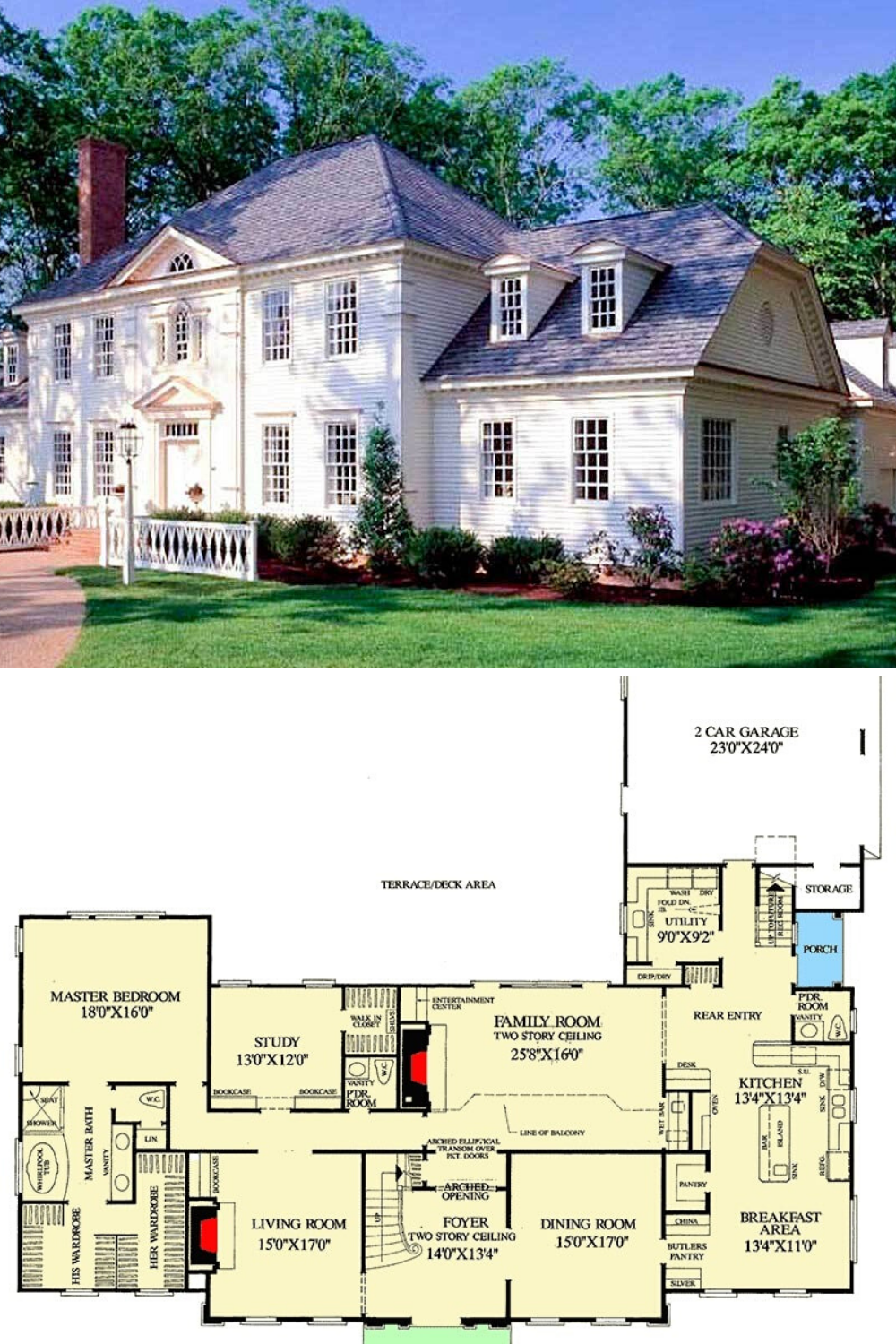 colonial house blueprints