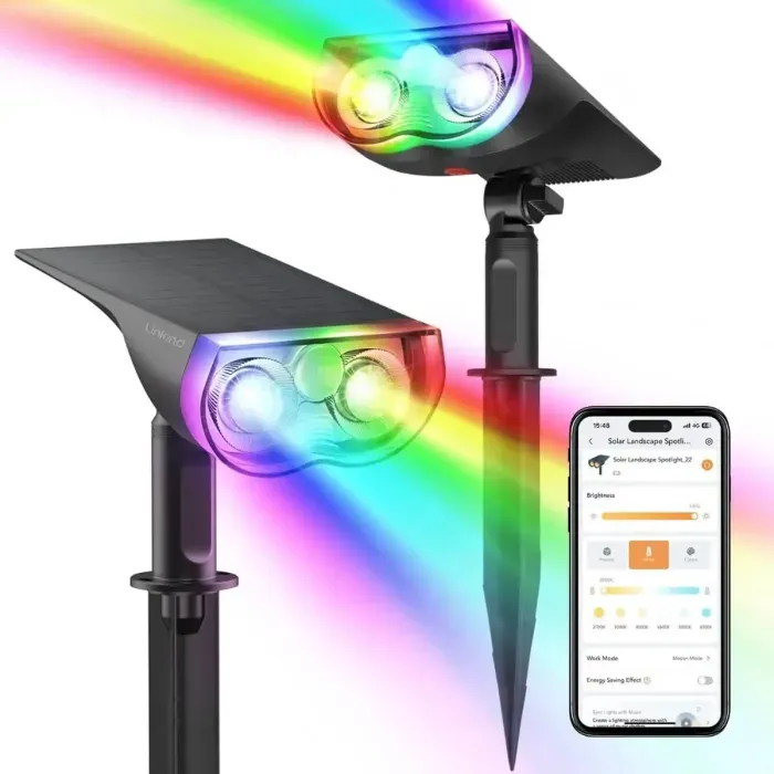 color changing solar spotlight