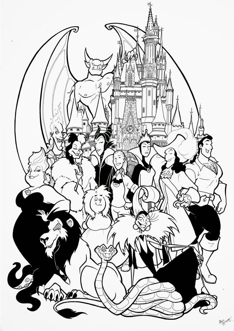 coloring pages disney villains