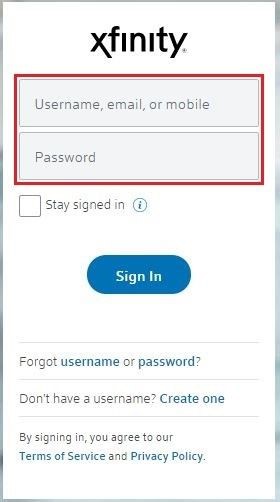 comcast login