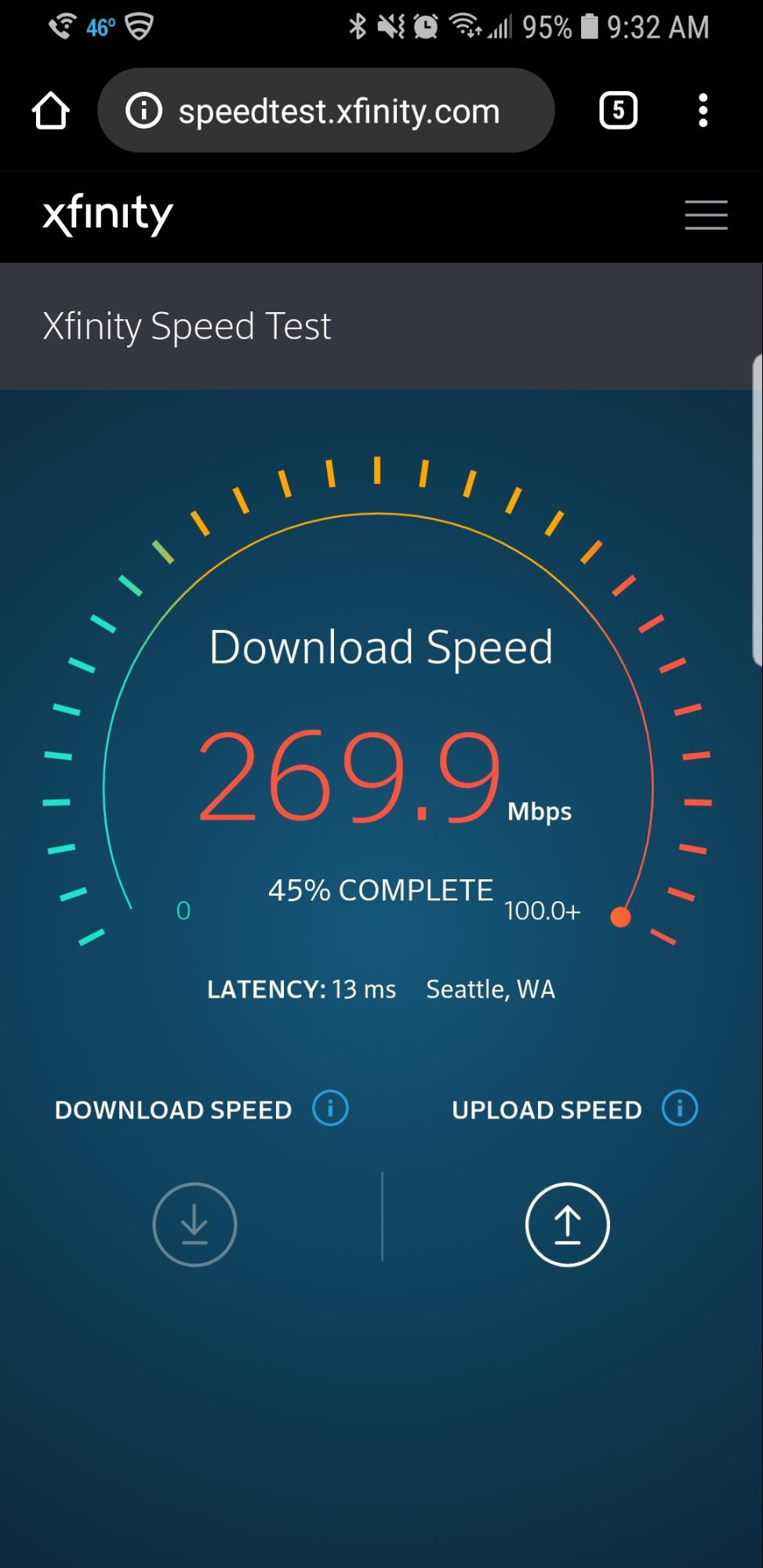 comcast network speed test