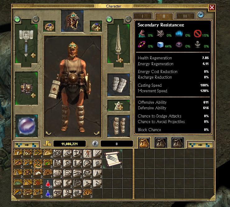 conqueror build titan quest