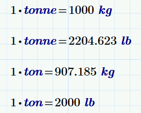 convert kilonewtons to tons