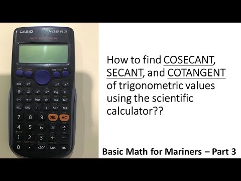 cot in scientific calculator