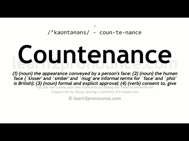 countenance pronunciation