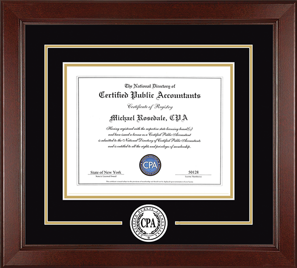 cpa license frame