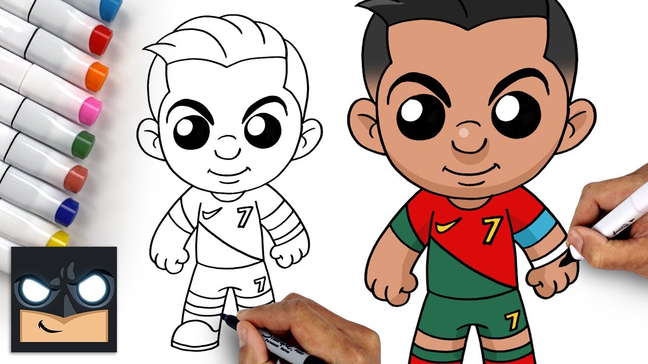 cr7 cartoon drawing