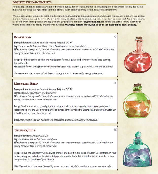 crafting healing potions 5e