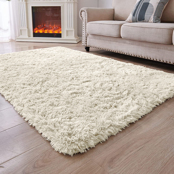 cream shag carpet