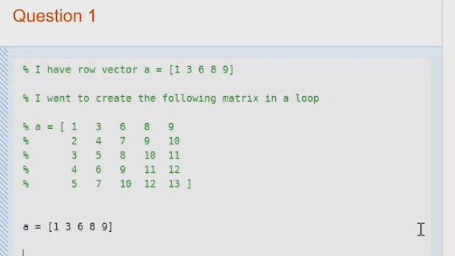 creating matrix matlab