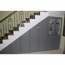 crockery unit under staircase