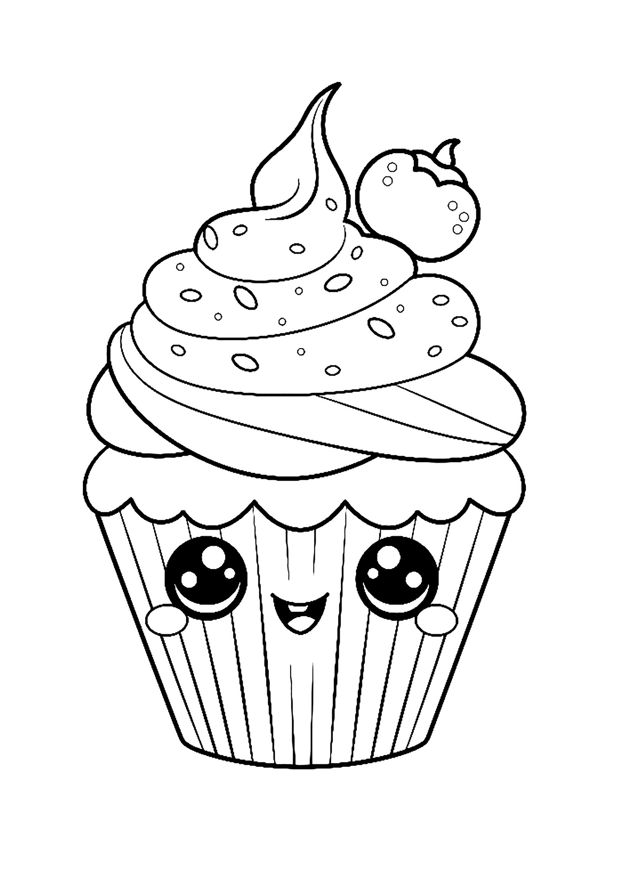 cupcake coloriage