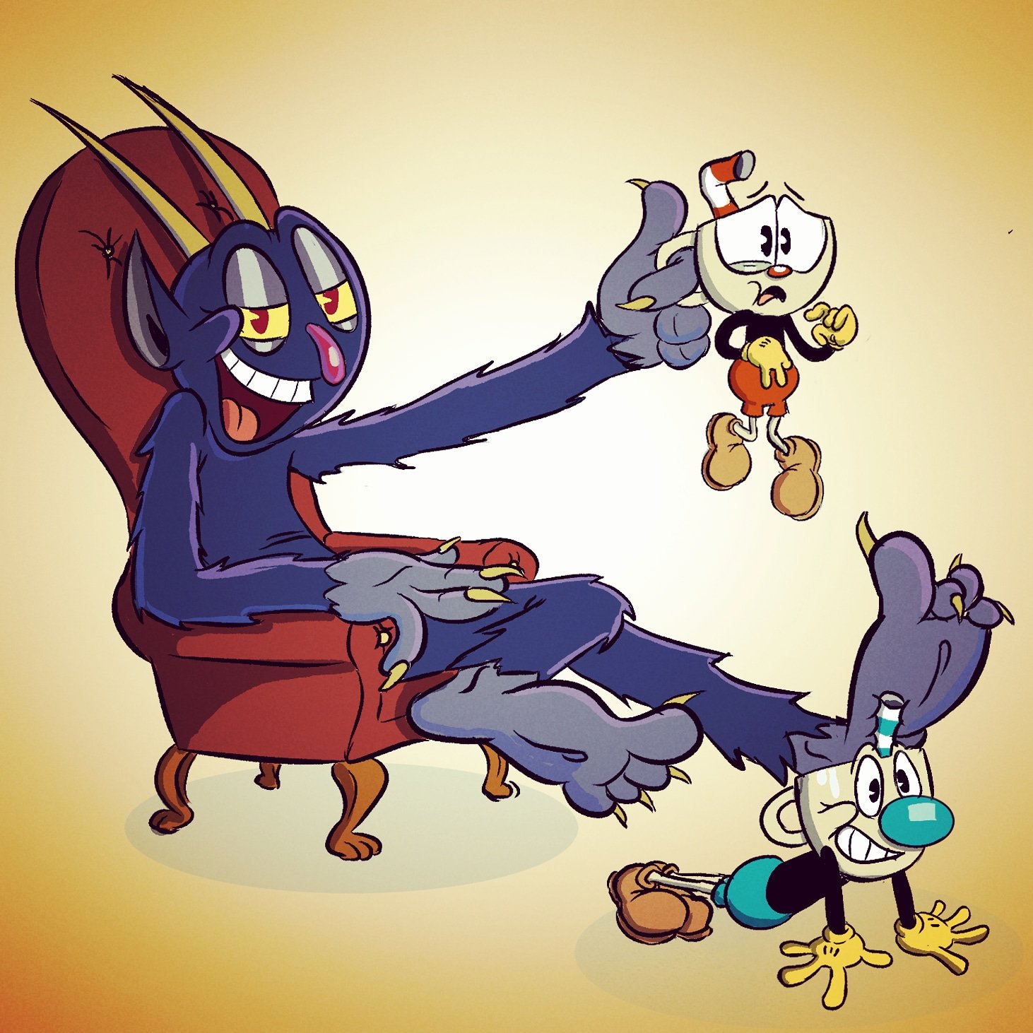 cuphead mugman x devil