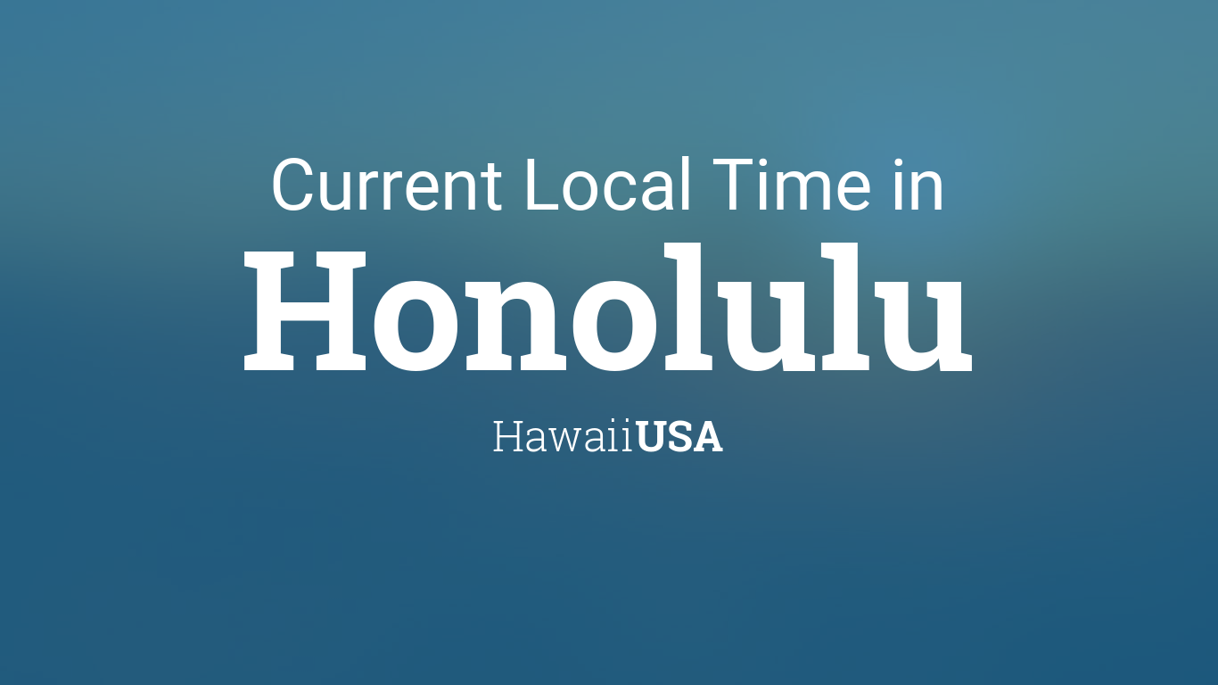 current time in honolulu hawaii