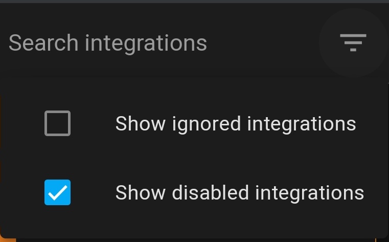 home assistant disable integration