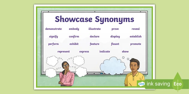 showcase thesaurus