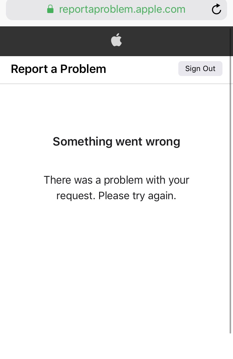 reportaproblem apple com login