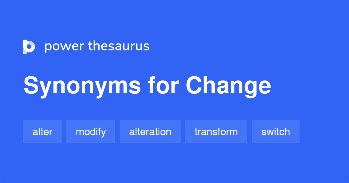 change synonym