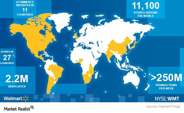 how many walmarts worldwide