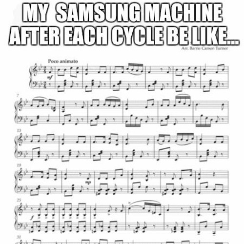 samsung washer song