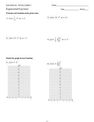 exponential functions kuta software