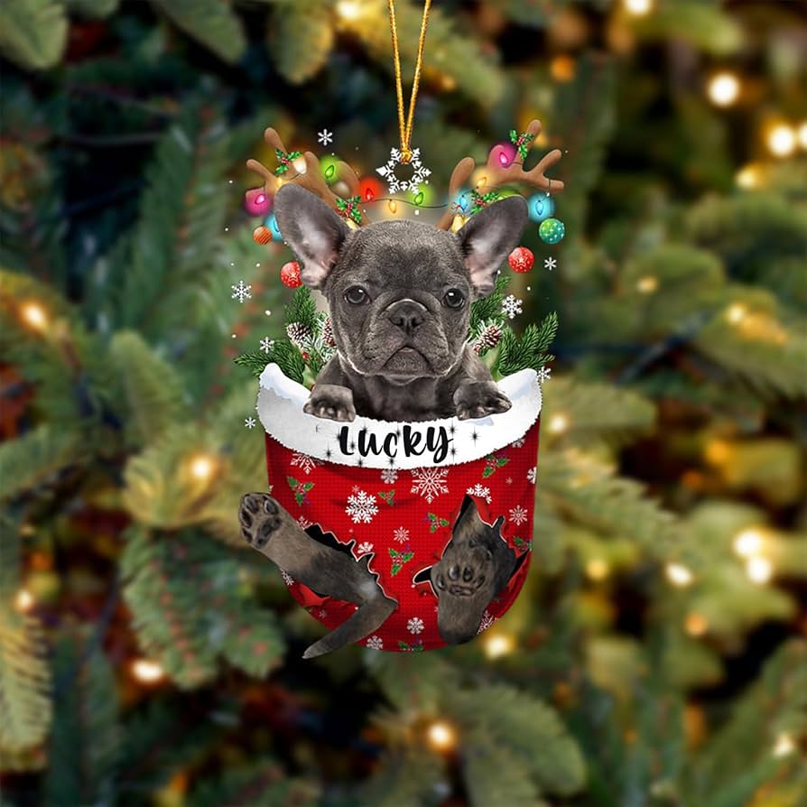 french bulldog christmas ornaments