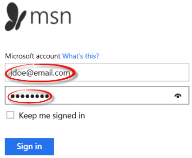 msn webmail sign in