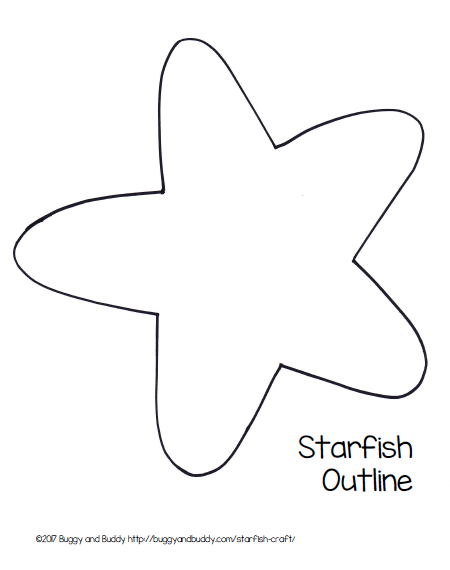 starfish template to print