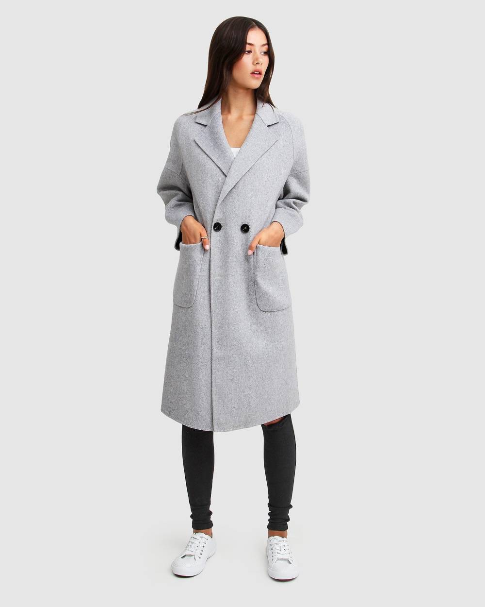 publisher double-breasted wool blend coat