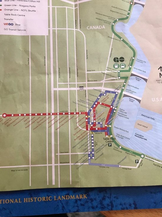 wego niagara falls route map