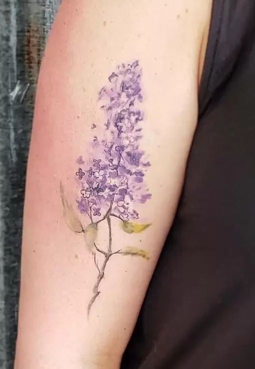 lilac flower tattoo