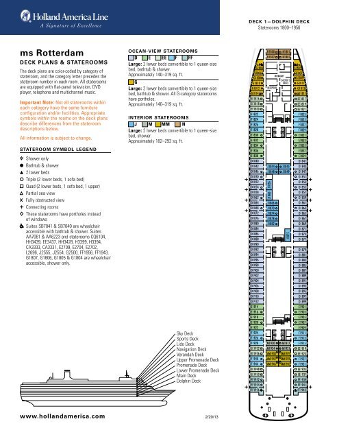 holland america deck plans