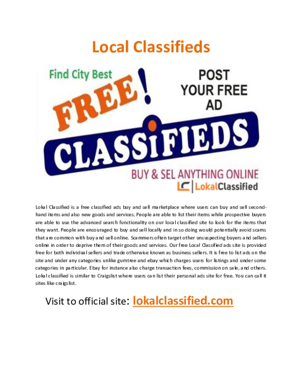 local classified ads personal