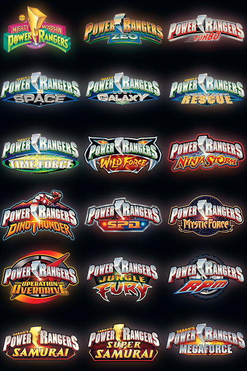 all power rangers name list