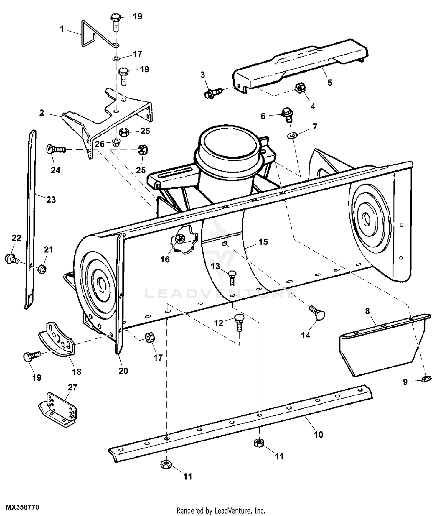 john deere snowblower parts