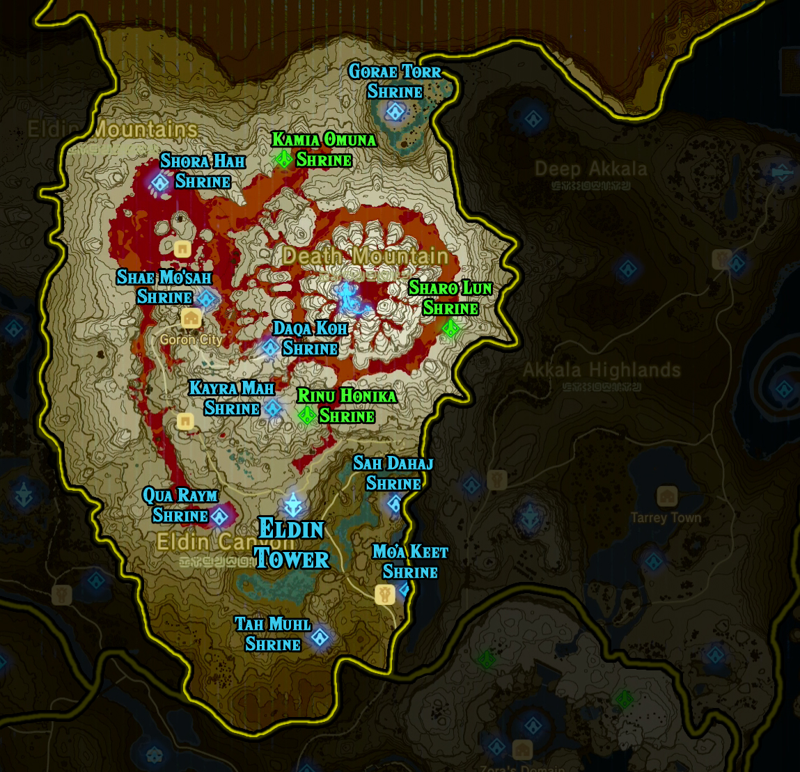 botw all shrines map