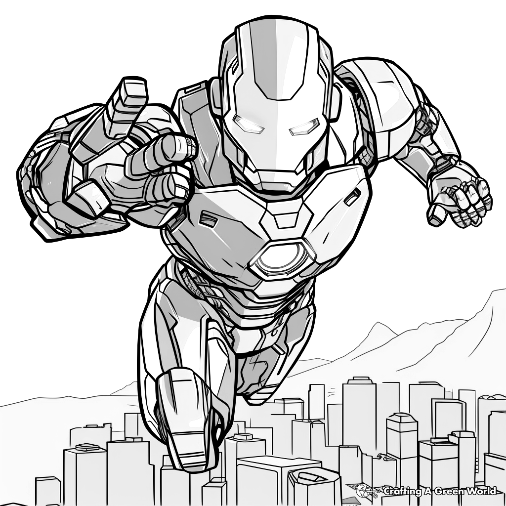 coloring pages of iron man