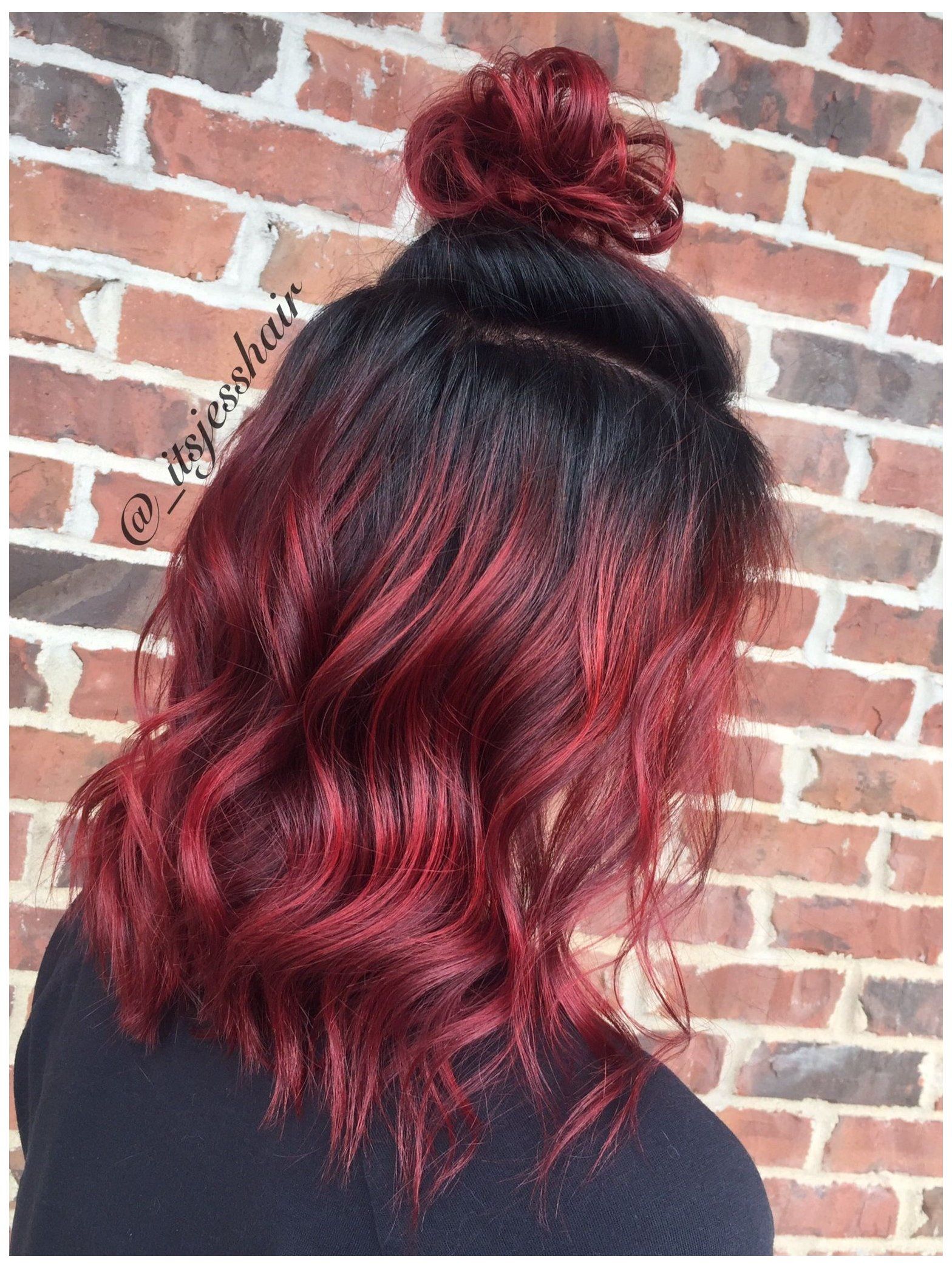 dark roots red hair