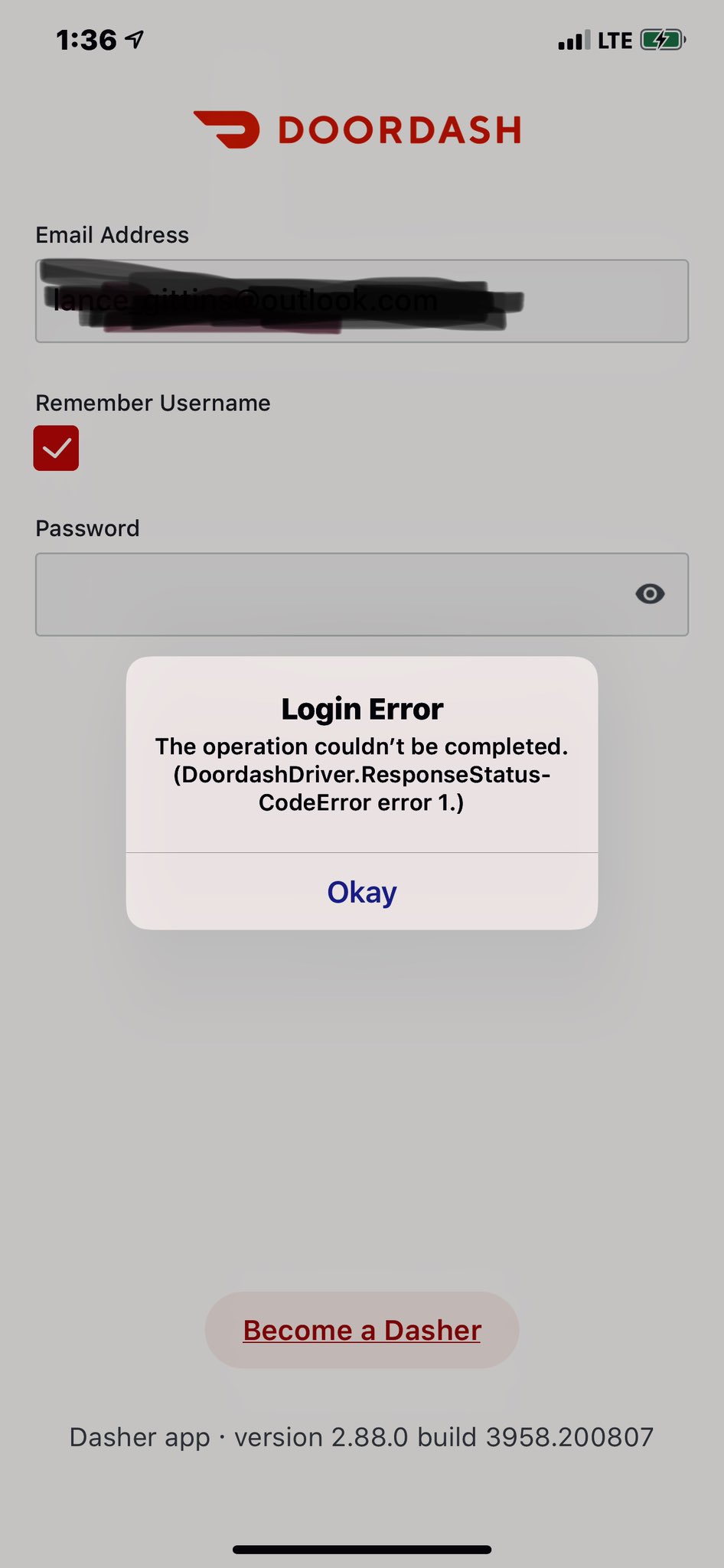 dasher login