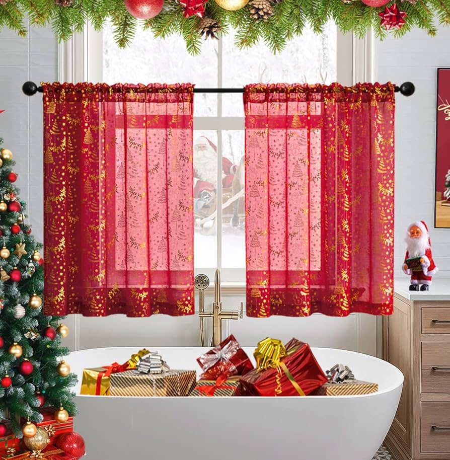 christmas cafe curtains