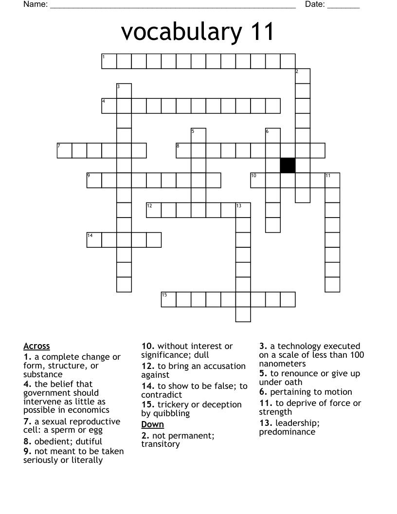 complete change crossword