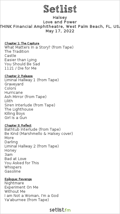 halsey setlist