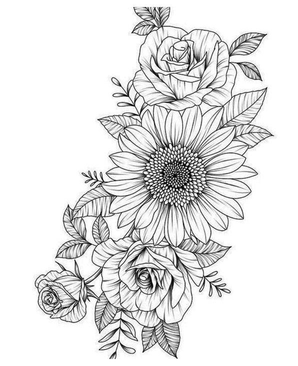 tattoo stencils of flowers