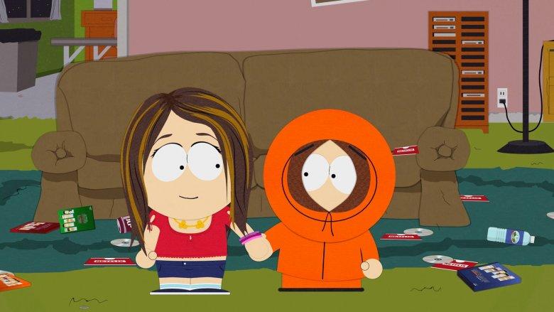 what does kenny say in the south park opening