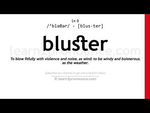 bluster meaning in english