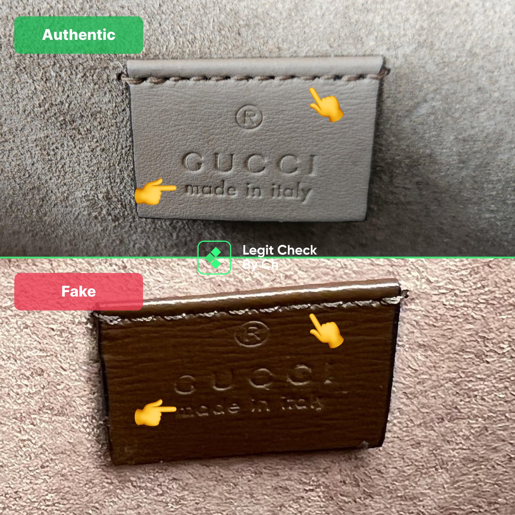 how can you tell if gucci bag is real