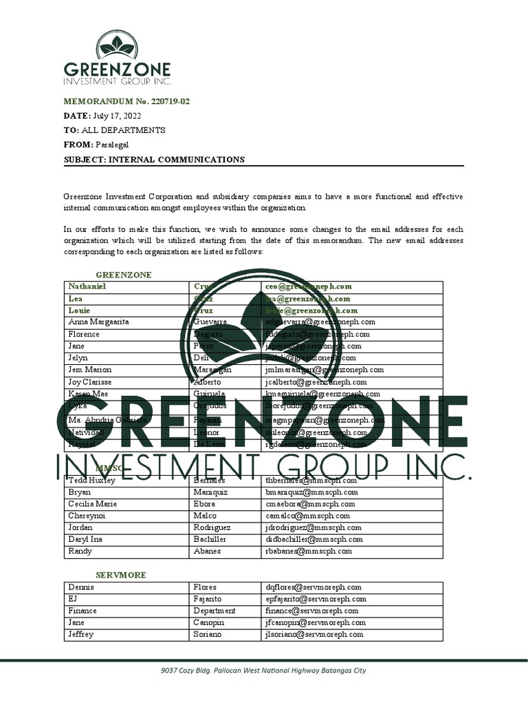 greenzone investment group inc