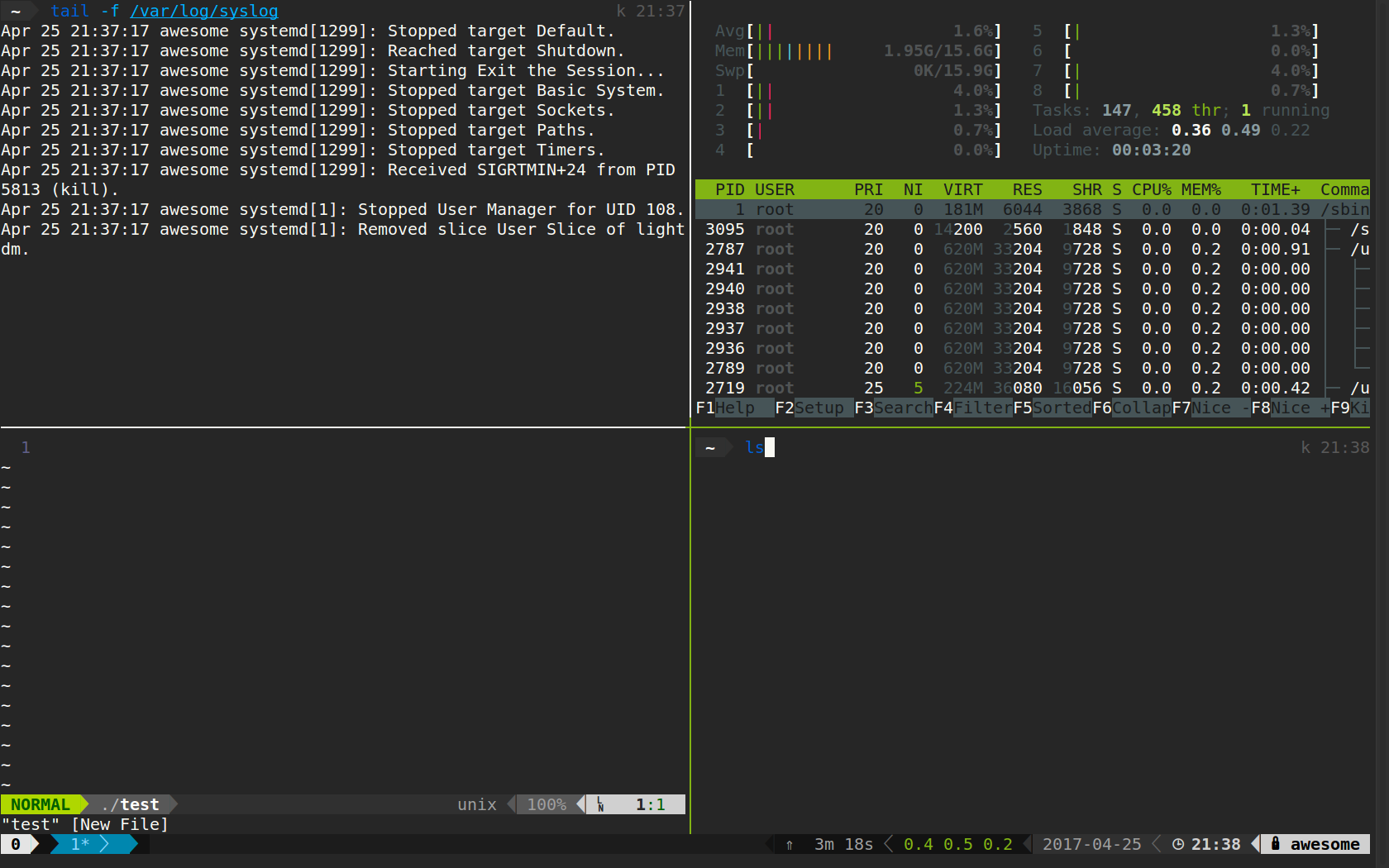 tmux config