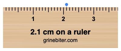 2.1 inches to cm